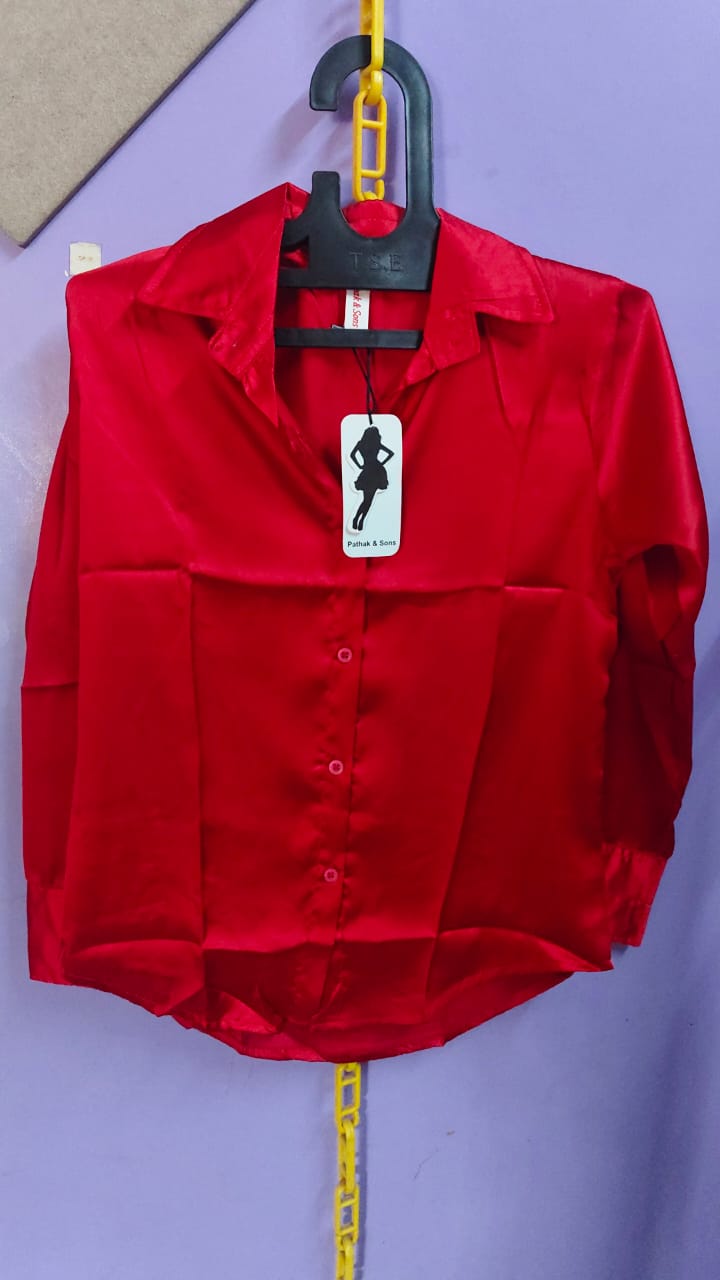 Red Satin Shirt