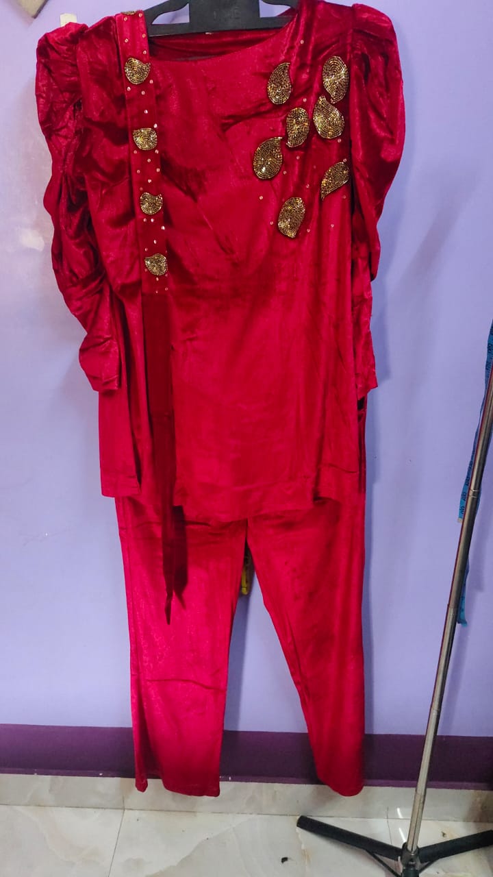 Luxury Red Party Wear